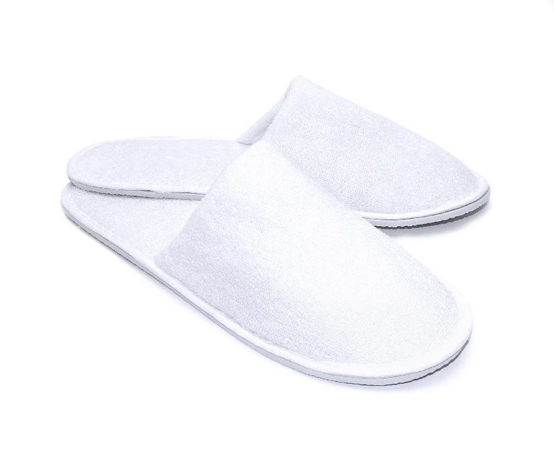 Pantofole in spugna con punta chiusa 30 cm Bianco - Tirolix