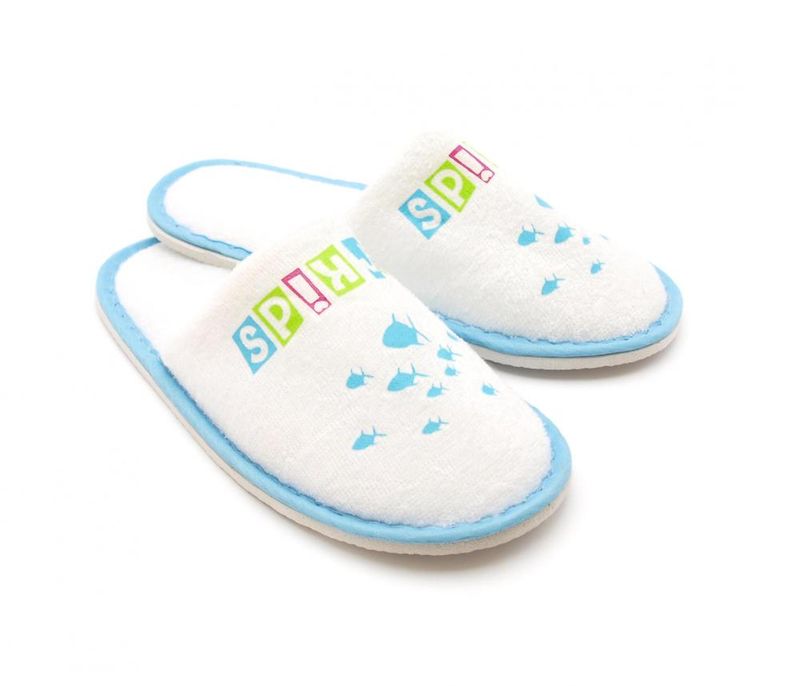 Pantofole in velluto a punta chiusa 22 cm ForKids Bianco - Tirolix