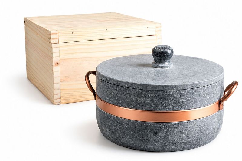 Casseruola Alta con Due Manici in Rame e Coperchio d.30 cm - Agnelli