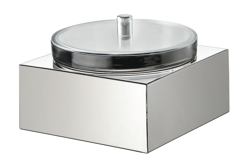 Porta Yogurt Marmellata Refrigerato Inox 18/10 17,5 x 17,5 cm H. 7 cm senza Coperchio - Square - Abert