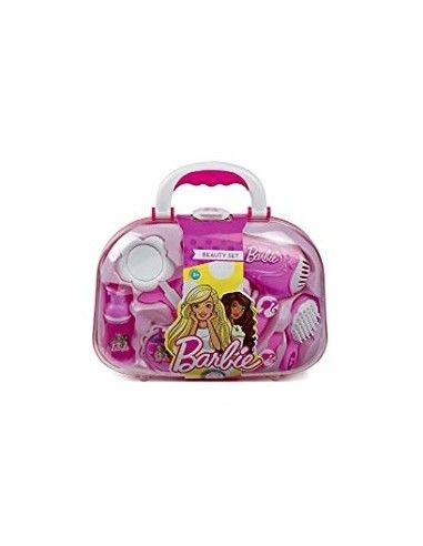 GG00570 Set Bellezza Barbie, Valigetta con Asciugacapelli, Spazzola, Specchietto e Accessori, Gioco per Bambine, MulticolorE