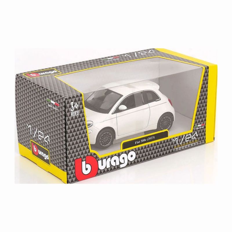 18-21110 Bburago – Fiat 500e (2023), bianca – Scala 1:24