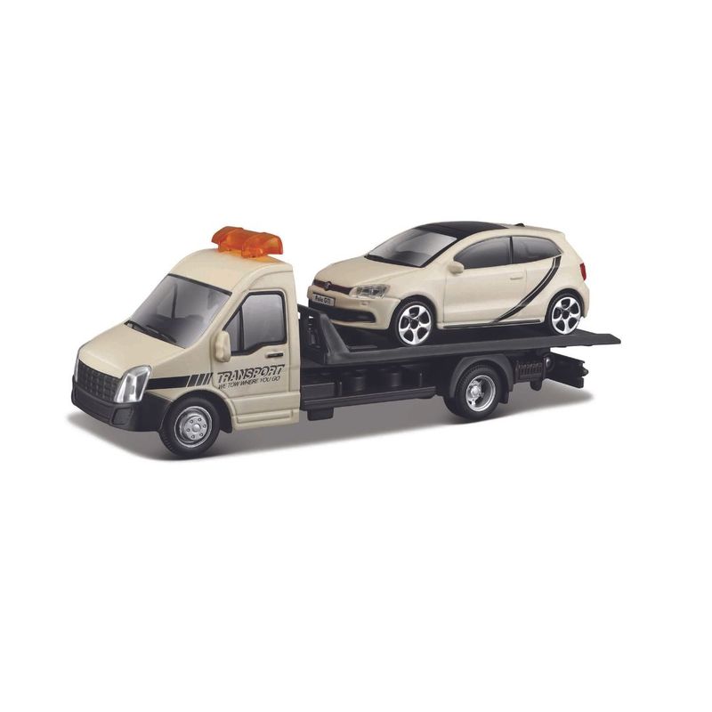 Bburago Street Fire – Carro attrezzi + Volkswagen Polo GTI Mark 5