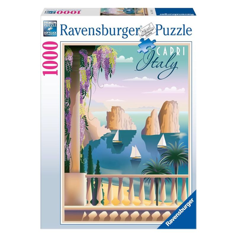 17615 Ravensburger – Cartolina da Capri, Italia – Puzzle 1000 pezzi
