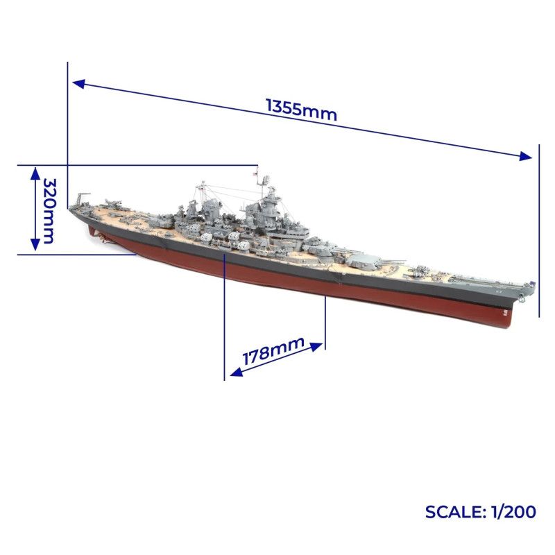 U.S.S. MISSOURI 1:200 OcCRE - PREZZO IVA COMPRESA