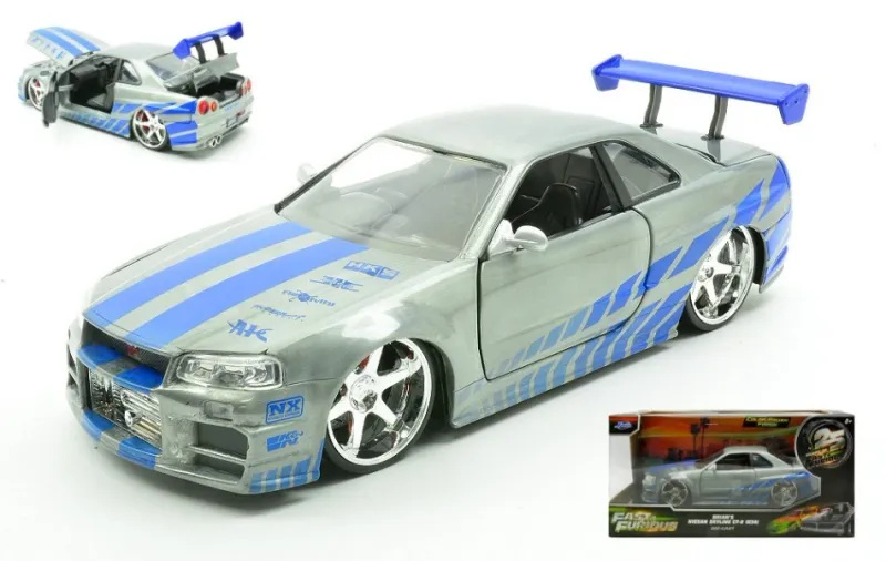 NISSAN SKILINE FAST & FURIOUS SILVER 1:24