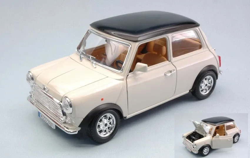 MINI COOPER 1969 CREAM W/BLACK ROOF 1:18