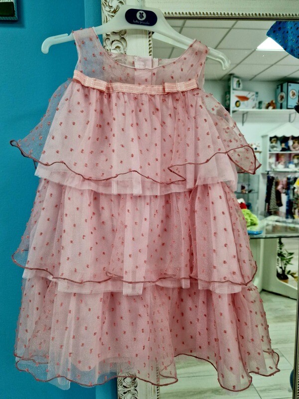 Vestido de plumeti rosa de Pan con Chocolate
