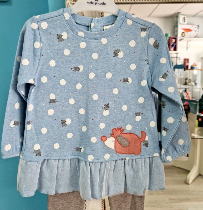 Conjunto interlock pincel Tutto Piccolo. Sudadera y pantalón
