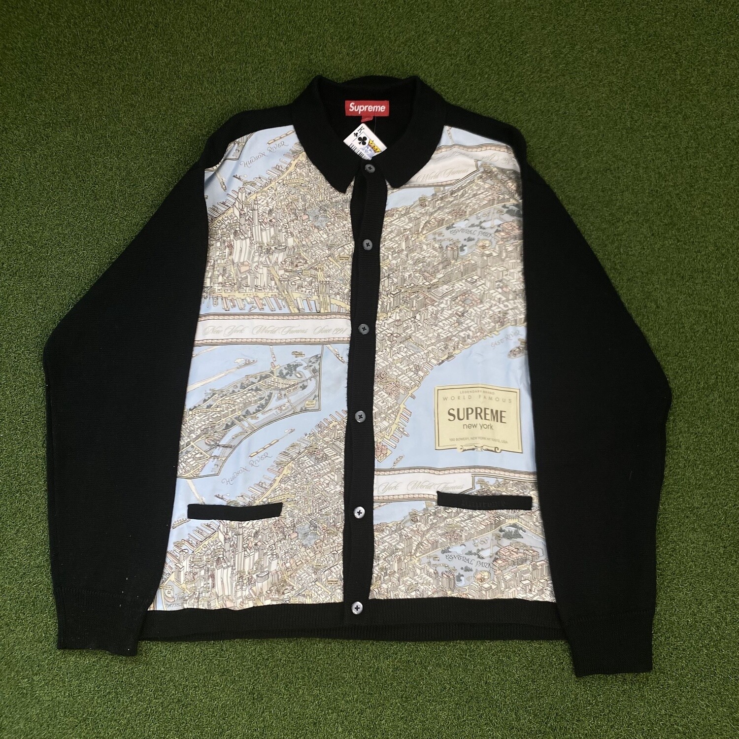 Supreme Silk Map Cardigan *Black*