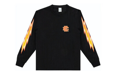 Eric Emanuel EE Flaming Longsleeve - Black/Yellow