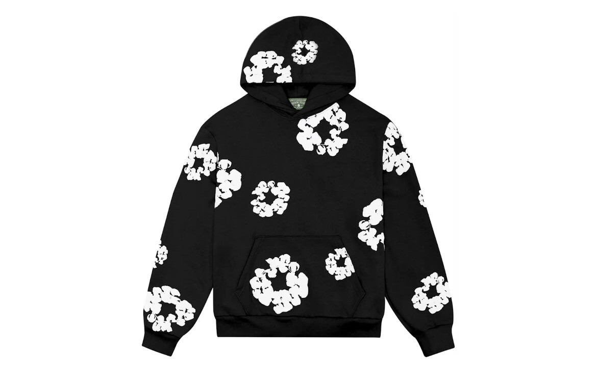 Denim Tears Cotton Wreath Hoodie (Black)