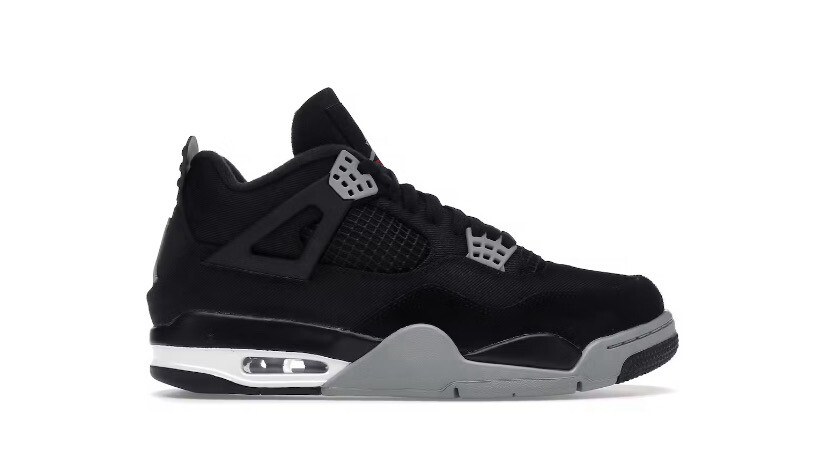 Jordan 4 Black Canvas