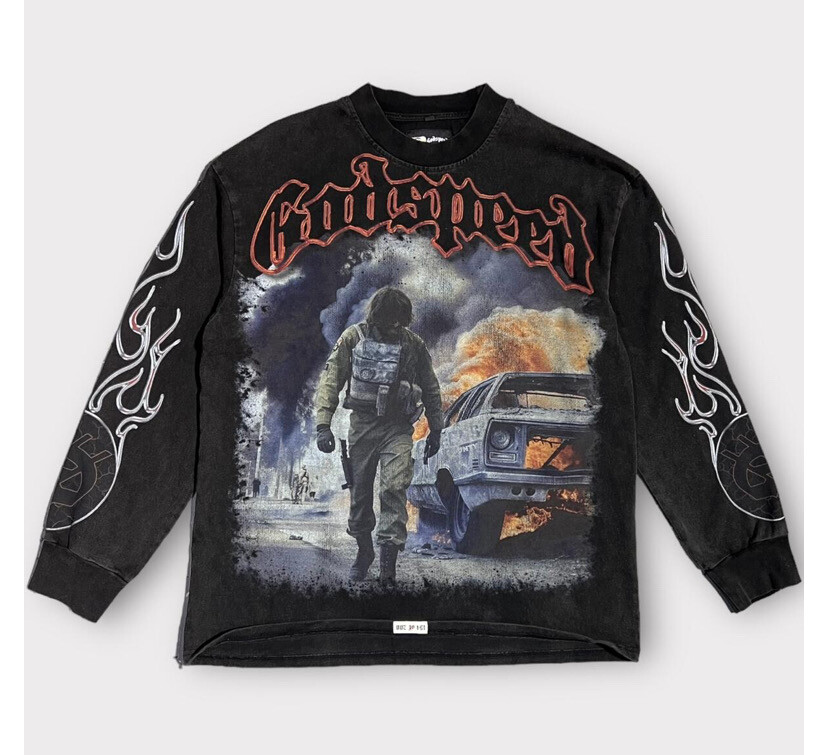 GODSPEED Khaos Long sleeve T-Shirt (Black Washed)
