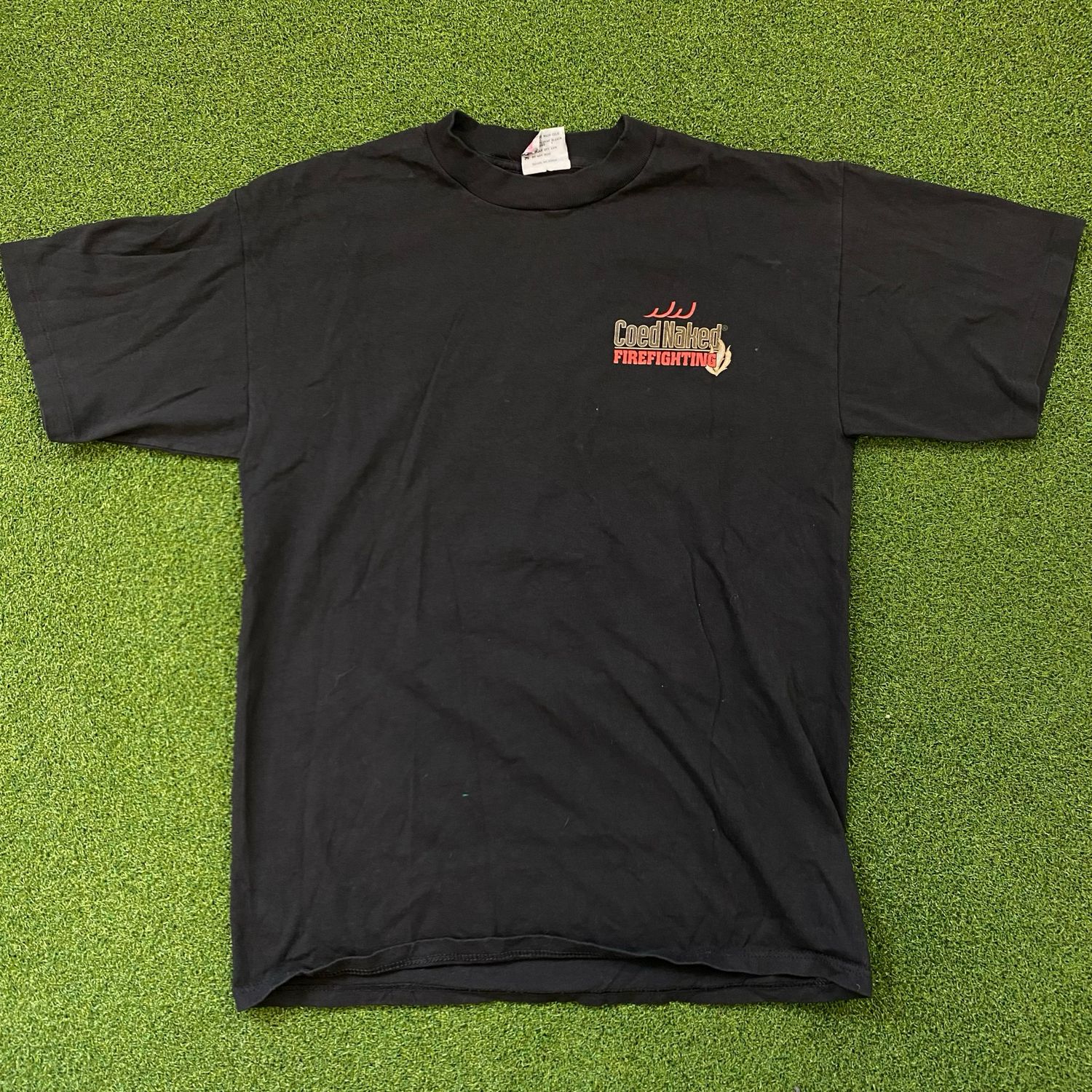 Coed Naked Fire Fighting Vintage Tee