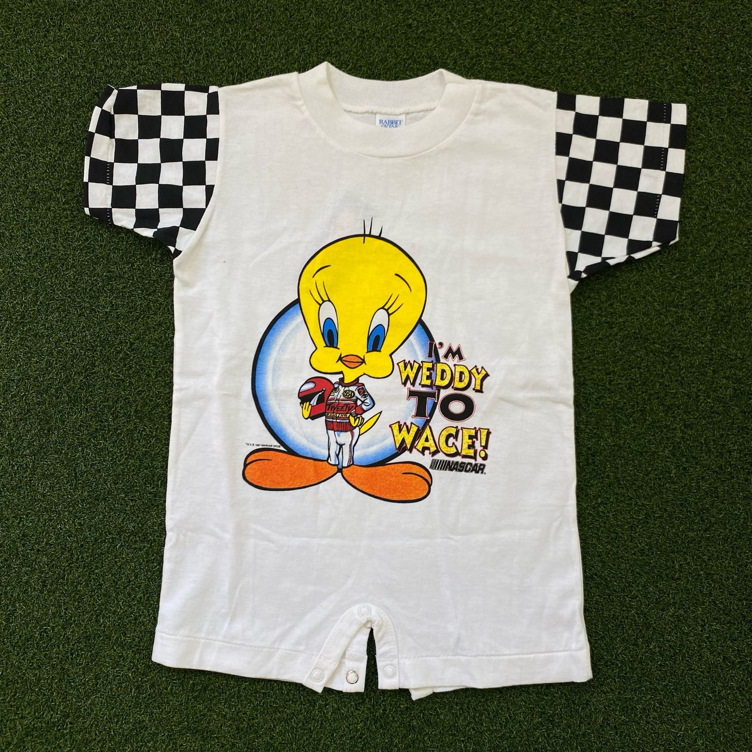 Tweety Bird Weddy 2 Race (Checkerboard) Vintage Tee (Infant )
