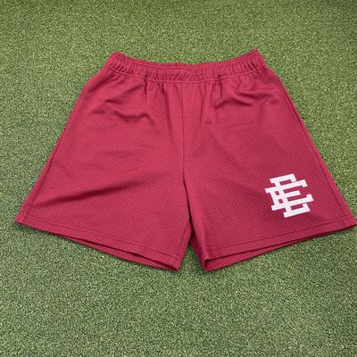 EE Shorts (Burgundy/White Logo)
