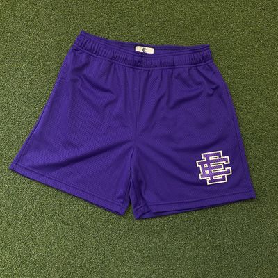 EE Shorts (Purple/Off White Logo)