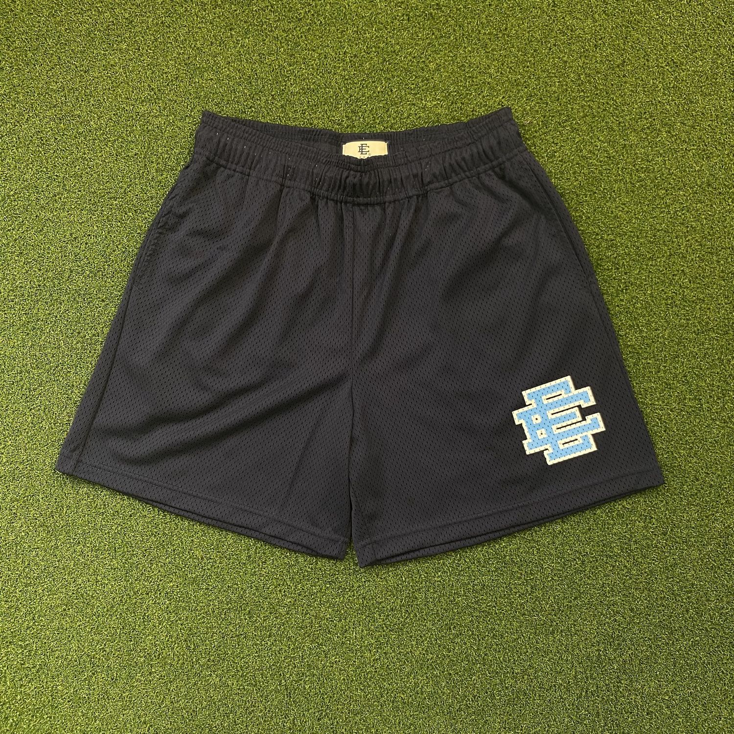 EE Shorts (Navy/Baby Blue Logo)