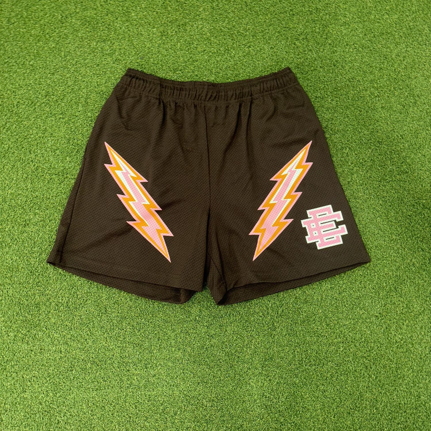 EE Shorts (Brown/ Pink Bolt)