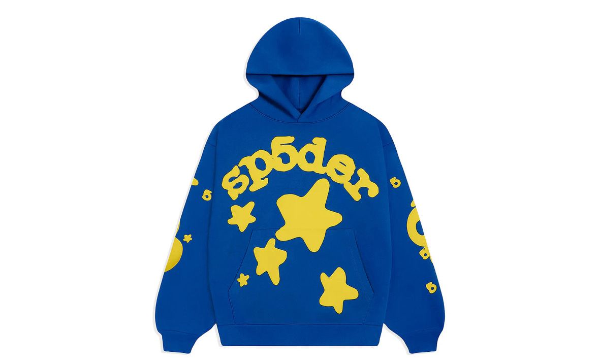 Sp5der Blue Beluga Hoodie  (Yellow/Blue)
