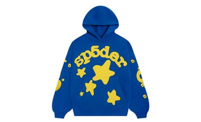 Sp5der Blue Beluga Hoodie  (Yellow/Blue)