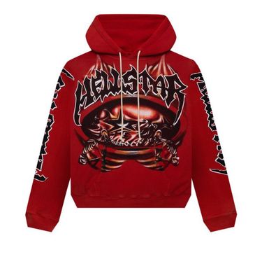 Hellstar Halloween Skelton Airbrush Hoodie (RED)
