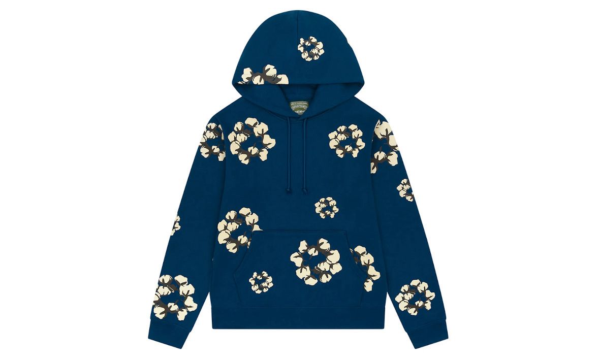 Cactus Wreath Hoodie (Blue)