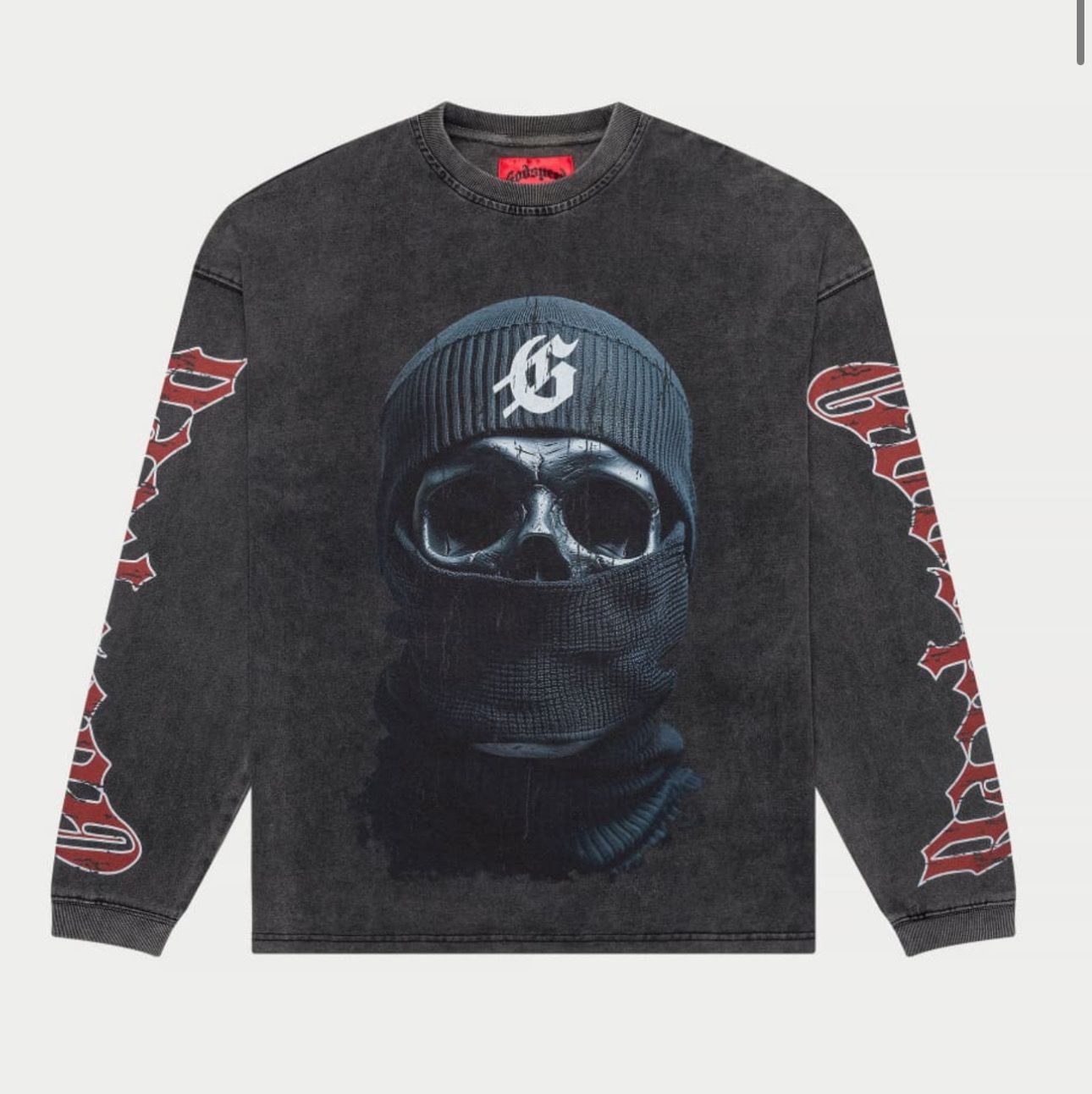 Godspeed Balaclava Szn Long Sleeve Tee ( Grey Wash)