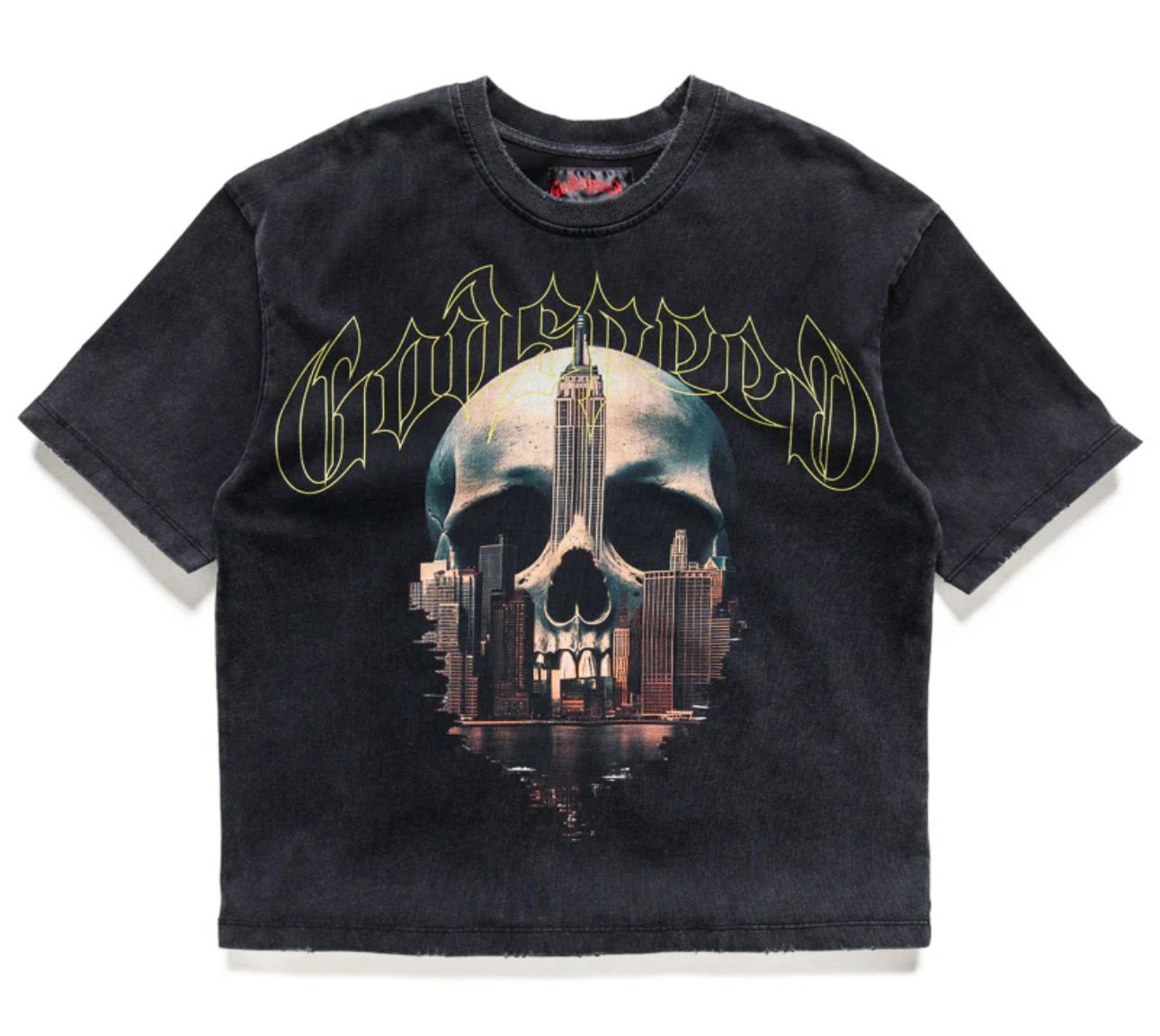 Godspeed Skyline Tee  (Black Wash)