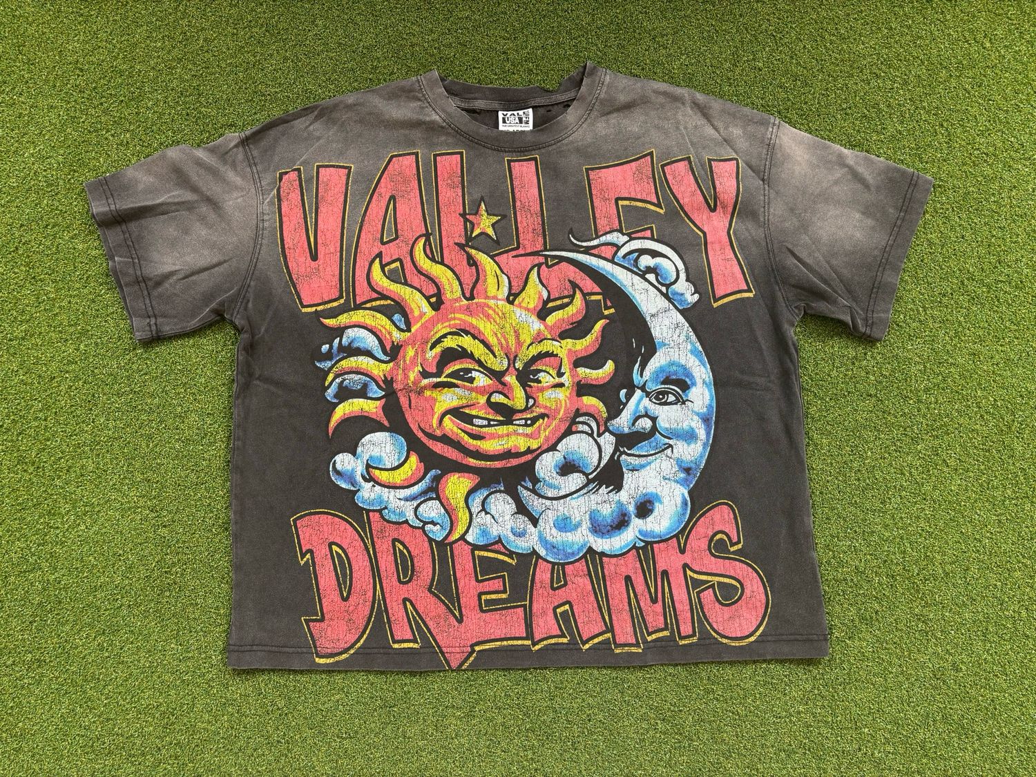 Vale Thrashed Sun Black Tee