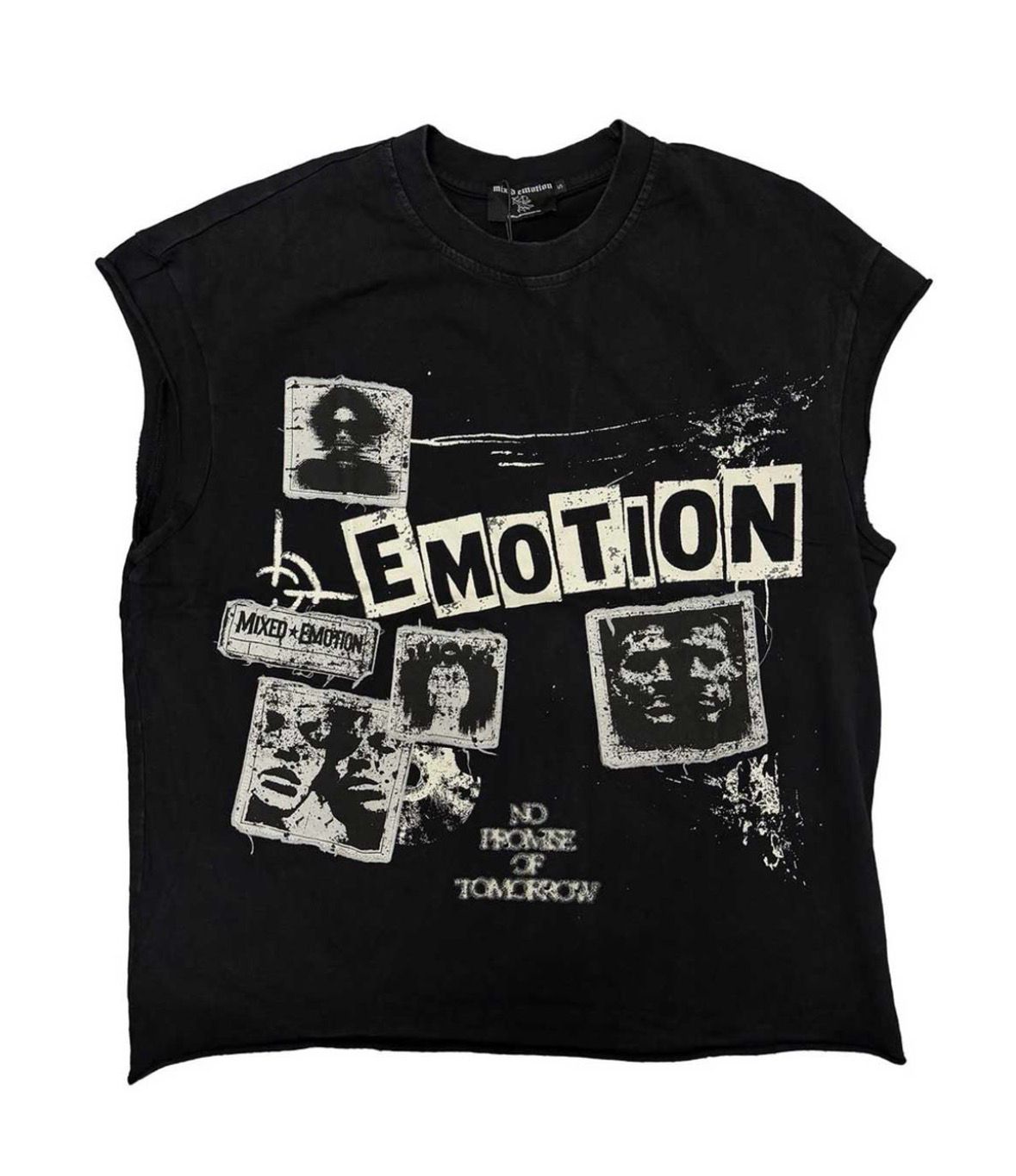 Mixed Emotions Newspaper Cutoff (Black)