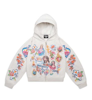 Righteous Risen Zip Up Hoodie Grey