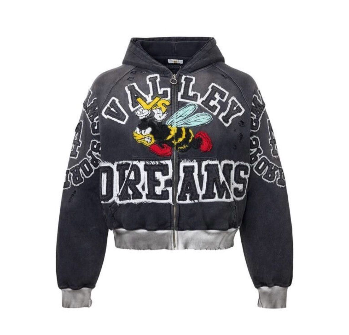 Vale Anthem Zip Up Hoodie Black