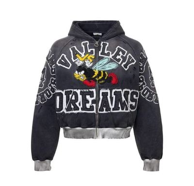 Vale Anthem Zip Up Hoodie Black