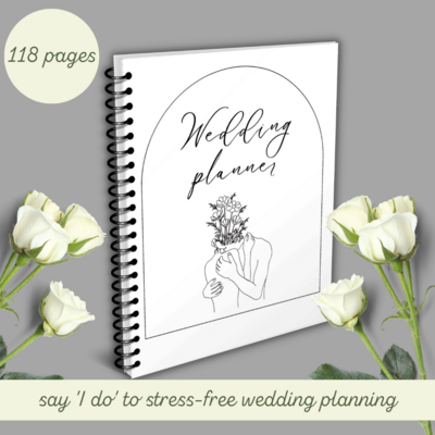 Customised Black and White Wedding Planner