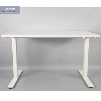 White adjustable desk