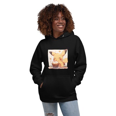 Pikachu Enjoying a Cupcake Unisex Hoodie