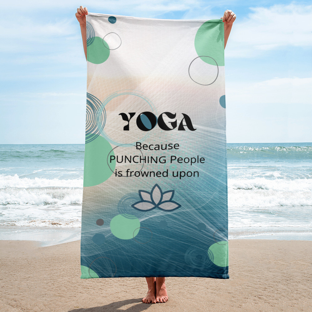 YOGA Print Beach Towel