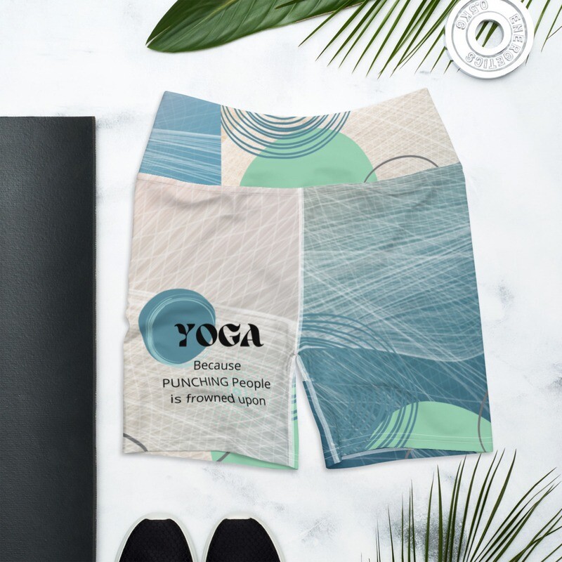 Yoga Geometric Print Shorts