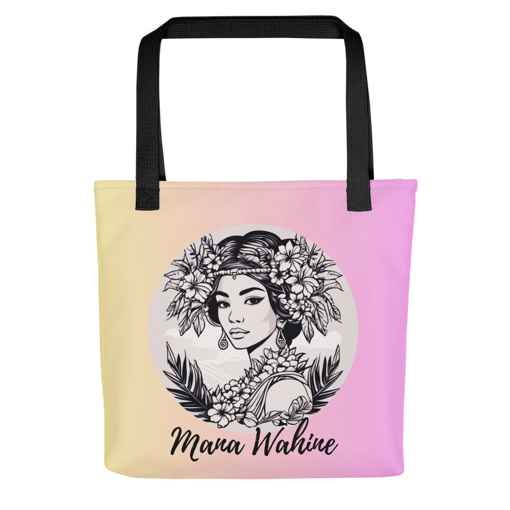 Mana Wahine-Strong Woman Pink Tote Bag