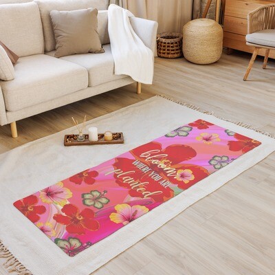 Bloom Where You Are Planted Yoga and Exercise Mat
