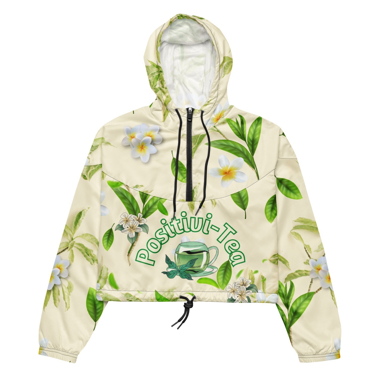 PositiviTea Women’s Cropped Windbreaker