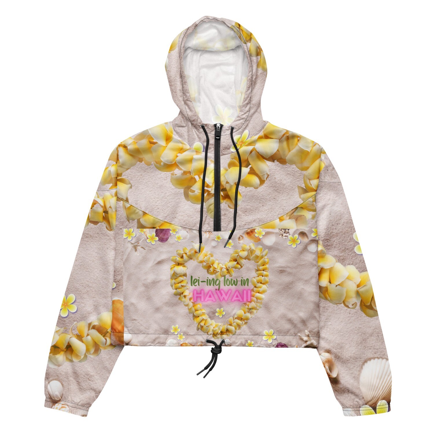 LEI-ing Low in Hawaii Women’s Cropped Windbreaker