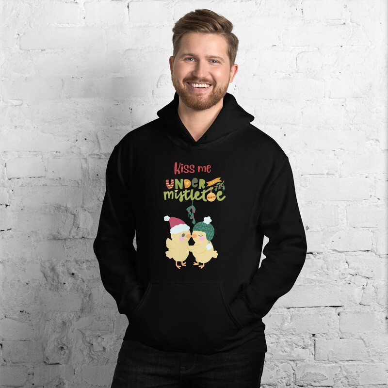 Kiss Me Under The Mistletoe Unisex Christmas Hoodie