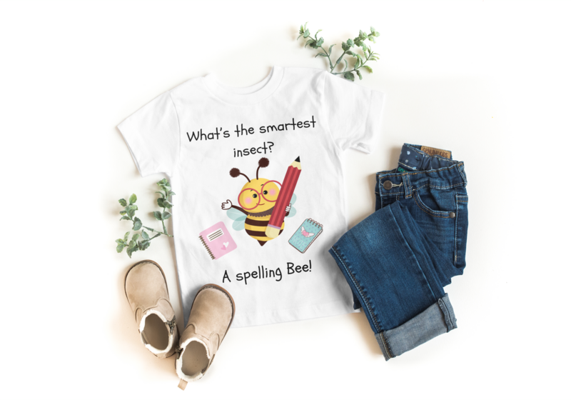 Cute and Funny Spelling Bee Toddler Short Sleeve Tee for Boys and Girls