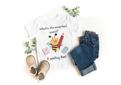 Cute and Funny Spelling Bee Toddler Short Sleeve Tee for Boys and Girls
