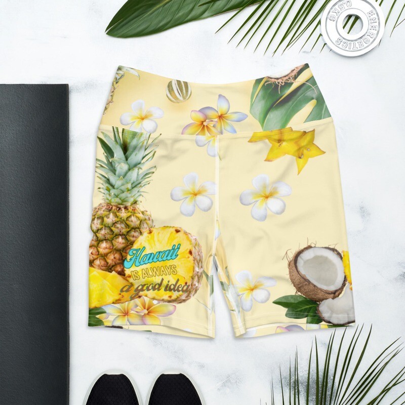 Hawaii Is Always A Good Idea Yoga, Surf, Swim, Exercise Aloha Shorts