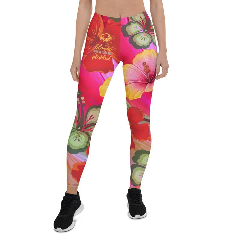 Bloom Where You Are Planted Floral Leggings