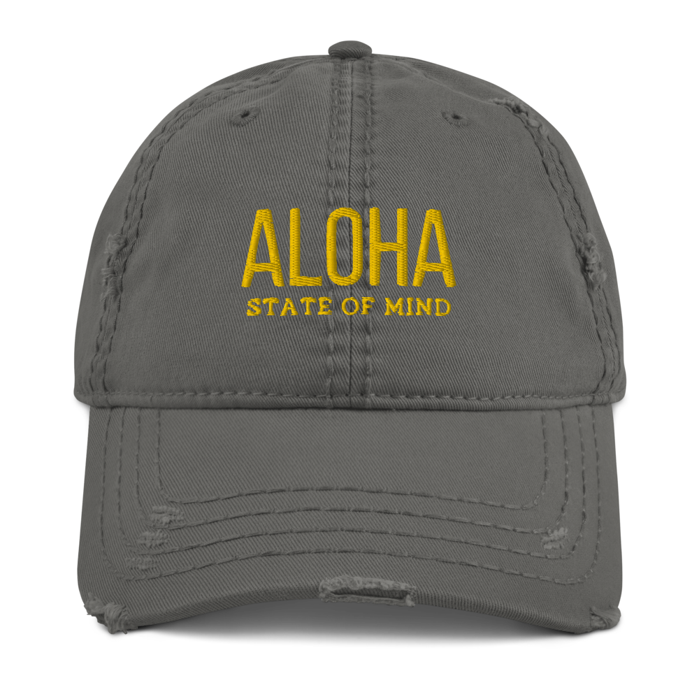 Aloha State of Mind Unisex Distressed Baseball Cap